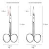 Stainless Steel Beauty Scissors: Round Tip Nose, Curved Tip Beard, Makeup & Hairdressing Tools