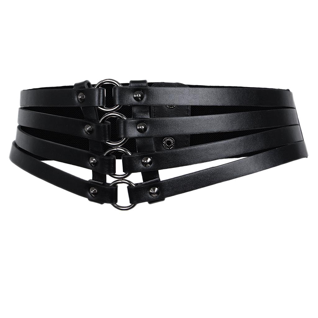 Punk Nieten Breiter Elastischer Bund Taillengürtel Stretchy Cinch Belt Punk Nieten Breiter Elastischer Bund Taillengürtel Stretchy Cinch Belt
