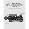 1/22 Model Jeep Wrangler Diecast Toy Car Model, Scale Metal Alloy Vehicle for Kids Boys Girls Adults, Doors Open,Gifts Gray111