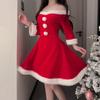 Sexy Lingerie Christmas Clothing Cute Plush Sexy Suspender Pure Desire Uniform Suit Dress Robe Passion