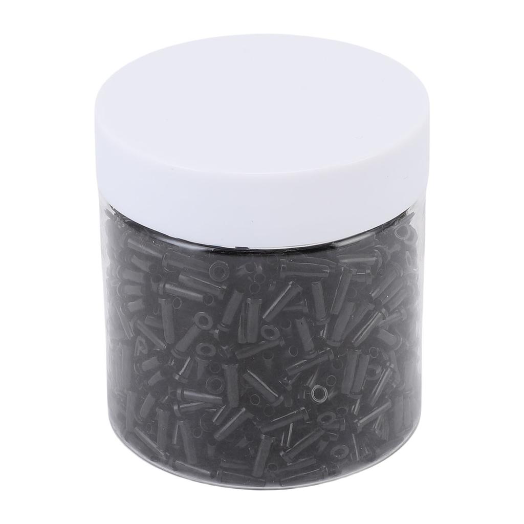 Badminton String Protector Nylon 12 Badminton Grommets 0.10x0.3in Badminton Racket Line Hole Protector Set Black