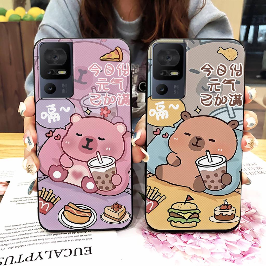 Couple Cartoon Phone Case For TCL 40SE/T610K Dirt-resistant Phone Pouch Cute Protective Anti-knock Anti-dust Silicone