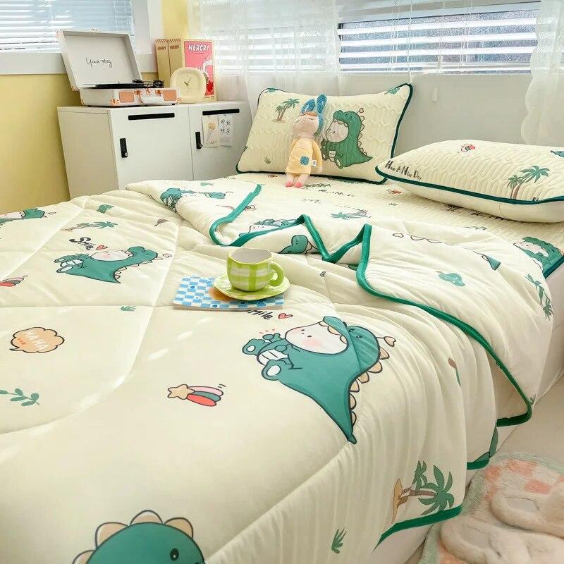 Letní latexová chladící prostěradla s povlaky na polštáře šetrné k pokožce Chránič matrace Potahy s elastickým pásem Klimatizační podložka