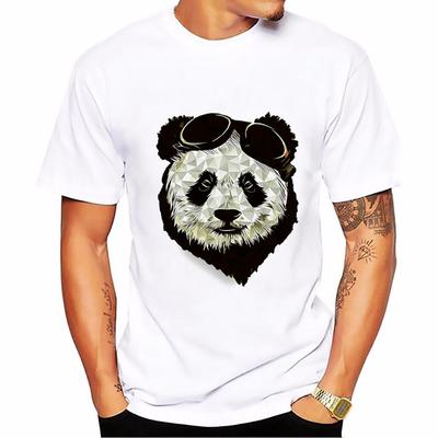 Letnia Moda Męska Koszulka Kawaii Graficzna Zabawny Nadruk Pandy Krótki Rękaw Ubrania Męskie Urocza Harajuku Casualowa Koszulka