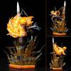 Demon Slayer Anime Figures Zenitsu Akaza 2 Heads Led Light Gyuutarou Kimetsu No Yaiba Action Figurine Statue Model Gift Toys