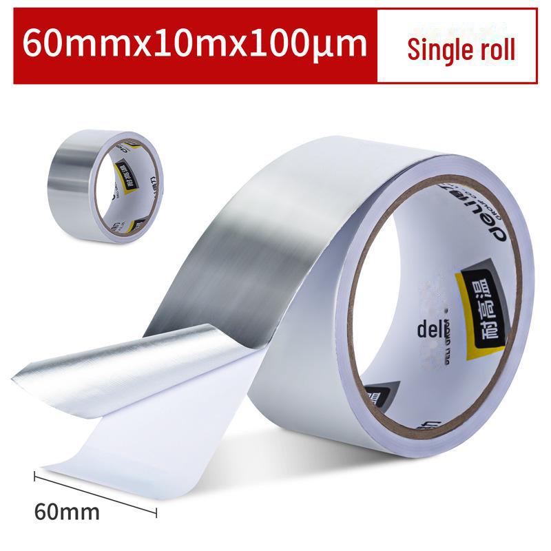 High-Temperature Aluminum Foil Tape: Heat-Resistant, Waterproof, Oil-Proof, and High Viscosity for Kitchen Stove Sealing.