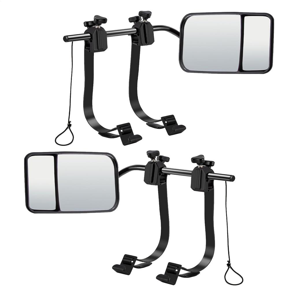 

Подовжувачі дзеркал для буксирування 2 шт. Затискні подовжувачі дзеркал для буксирування Обертова лінза заднього виду Розширення для Авто RV Човна SUV Фургона