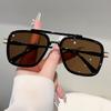 Vintage Square Sunglasses Men Fashion Double Bridge Outdoor Shades Women Stylish Brand Design Casual Decor Sun Glasses