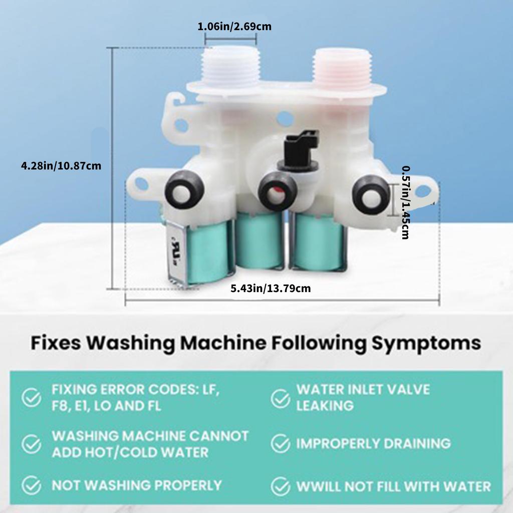 W11096268 W11220230 Water Inlet Adapter for W10632527 W10758829 W10853296 W11096268 Washing Machine Replacement