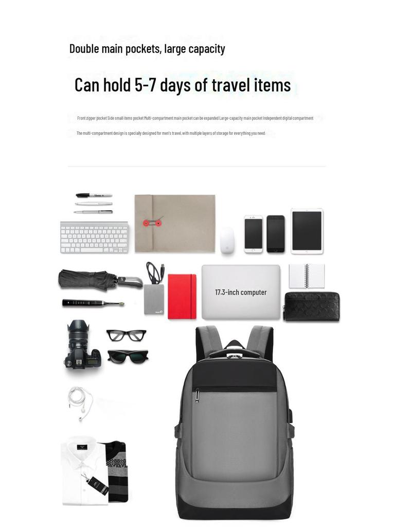 Wodoodporny plecak z wyższej półki: Unisexowa torba na komputer o dużej pojemności do dojazdów do pracy i użytku na co dzień