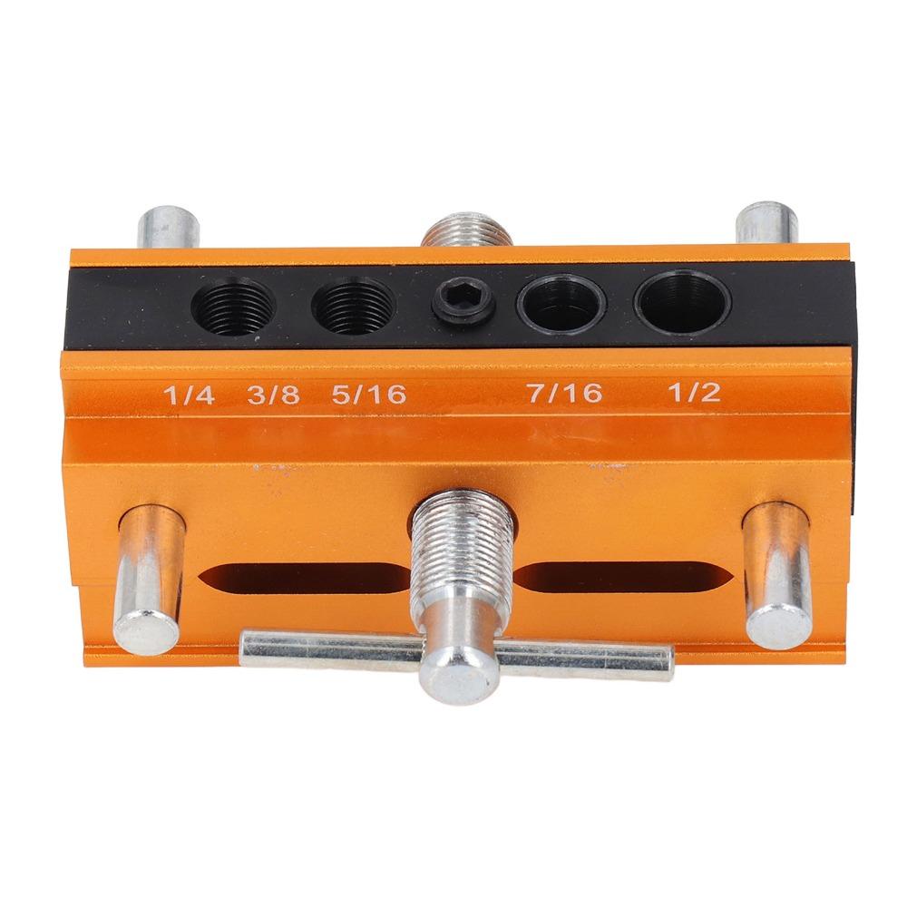 6 Bushings Woodworking Drilling Guide Adjustable Width Doweling Jig  Furniture Making