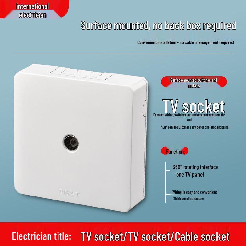 Surface-Mounted Integrated Switch Panel: One-Gang Single-Control, Two-Gang Double-Control, Wall Light Switch with Five Holes.