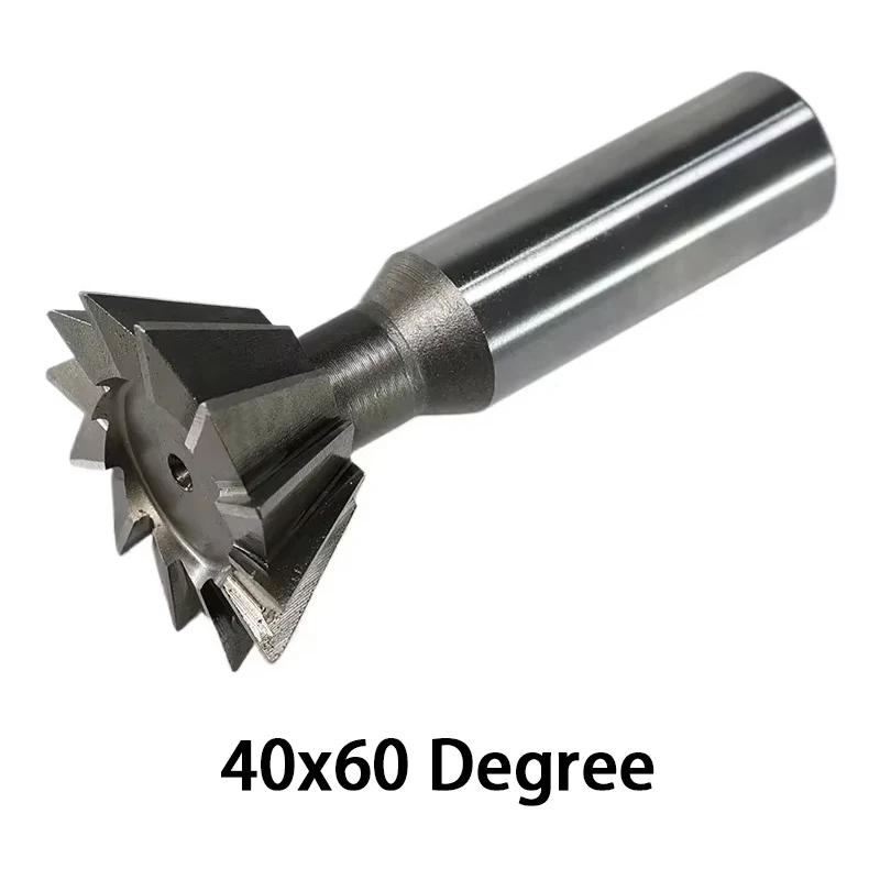 High speed steel ultra hard straight shank multi blade dovetail groove milling cutter, a double-edged tool for machining