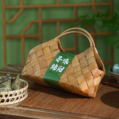 Portable Wooden Packaging Gift Basket Natural Vintage Woven Bag Eco Friendly Handmade Storage Box Dragon Boat Festival