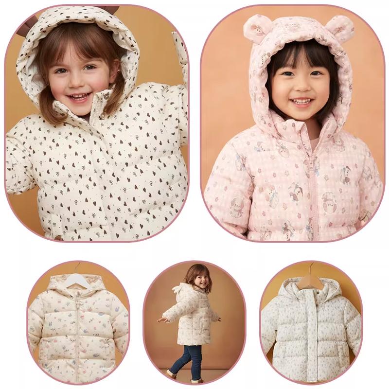 0.5m/1m/2m Thin Waterproof Down Jacket Printed Fabric for Winter Vests Children's Clothing Decorative Cloth DIY Sewing Fabrics