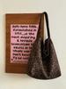 Korean Leopard Print Corduroy Tote: Women's Autumn/Winter Large Capacity Shoulder and Underarm Bag for Work and Commute