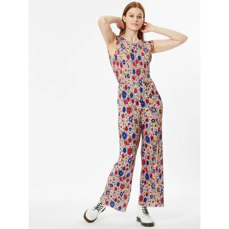

Sunshine House Summer New Arrival Export European and American Women s Clothing Print Vest Jumpsuit Pants High Elasticity Flower color M