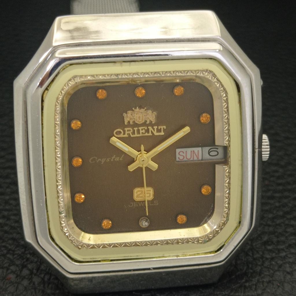 ORIENT CRYSTAL AUTOMATIC VINTAGE JAPAN 46961 MENS ORIGINAL DIAL WATCH a703362-1 R213b-a703362