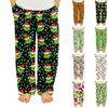 Children's Versatile Christmas  Print Pocket Plush Casual Pants Pajama Pants Home Pants