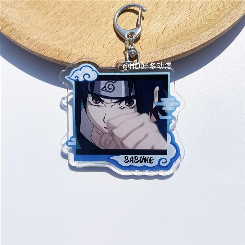 Anime Naruto Acrylic Keychain Accessaries Uzumaki Naruto Cartoon Keyring