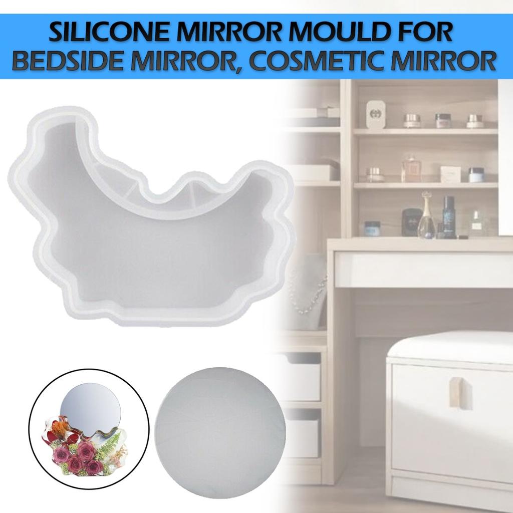 Silicone Tavolo Trucco Scrivania Specchio Supporto Decorazione Stampo Resina Epossidica Colata Stampo Fai da Te