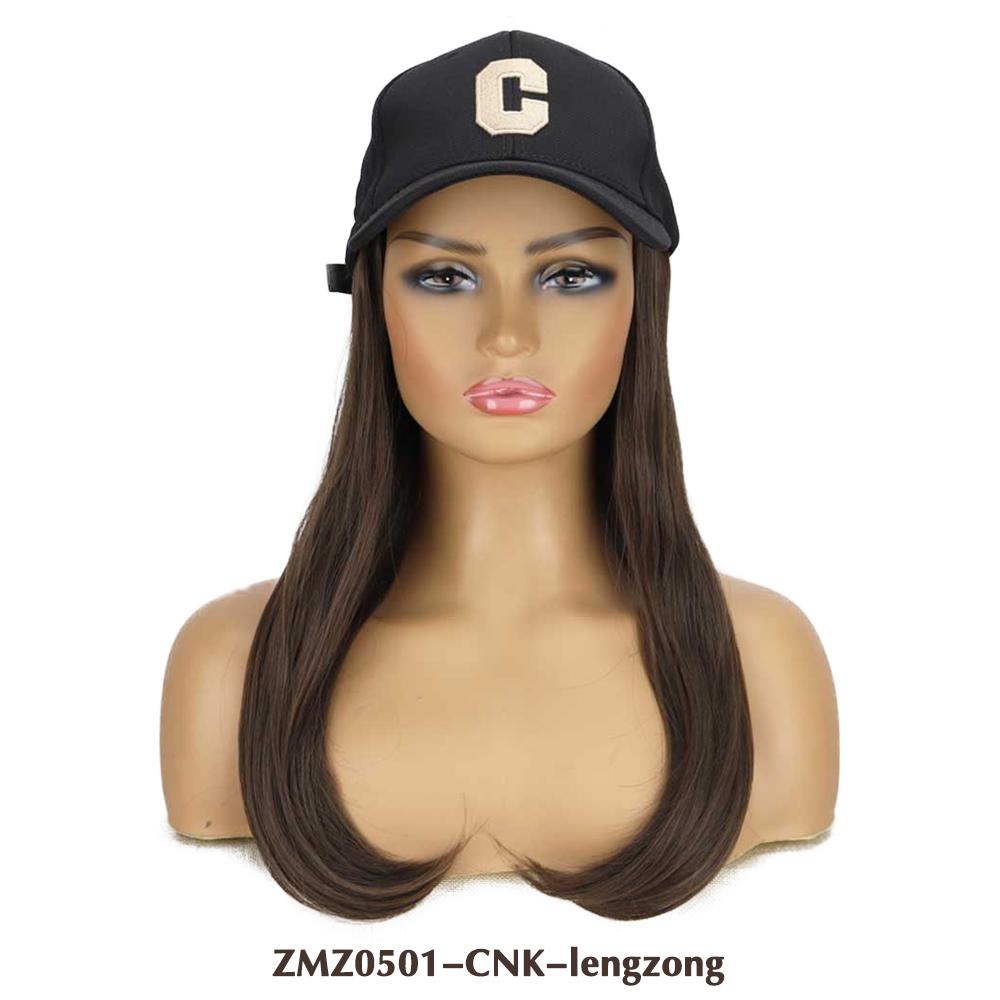 

MISS WIG Синтетические длинные прямые волнистые волосы, бейсболка, наращивание волос, регулируемая шляпа для женщин, одежда для косплея 50cm