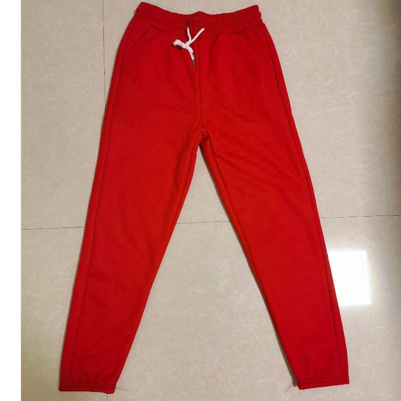 Lamb Wool Autumn and Winter Fleece Thickened Sweatpants Women's Harlan Pants Loose Large Size Thermal Casual Pants Belt