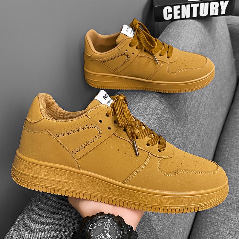 Men's Trendy Spring 2026 Low-Top Skate Shoes, Breathable and Versatile White Casual Sneakers for Students