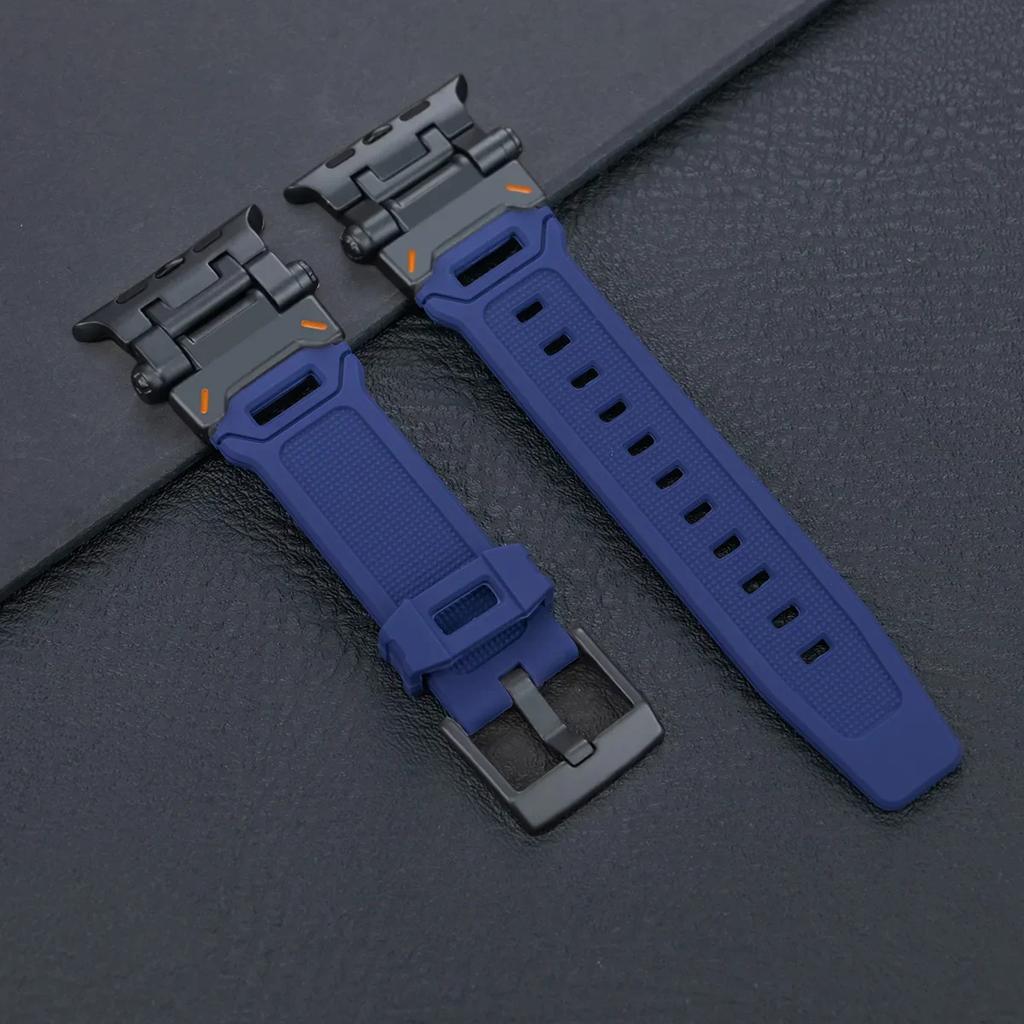 Silicone Sport Band for Apple Watch Ultra 49mm 45mm 42 44mm Rubber Strap for iWatch Series 9 8 7 Se 6 5 4 Ultra 2 49 Correa