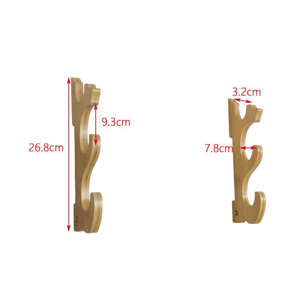 Wall Mount Sword Display Stand 3 Tier Samurai Sword Rack Decorative Multipurpose Sword Holder Wall Display Sword Rack