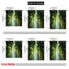 2pcs,2D Plane Printing Contemporary Curtains Bamboo Forest Burst Polyester Fabric (without Rod) Festive Use for Bedroom, Living