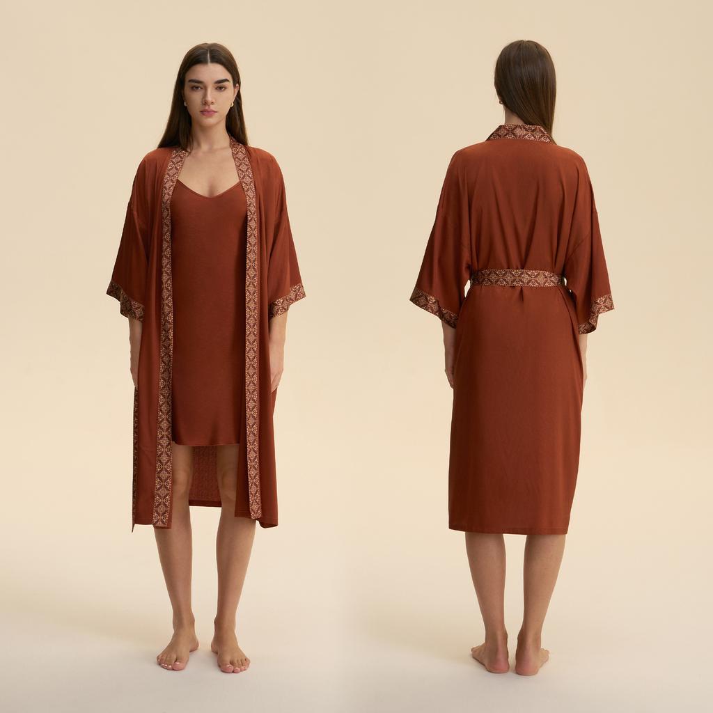 New jacquard satin loose and comfortable loungewear suit women's suspender nightgown nightgown 1998 + 1011