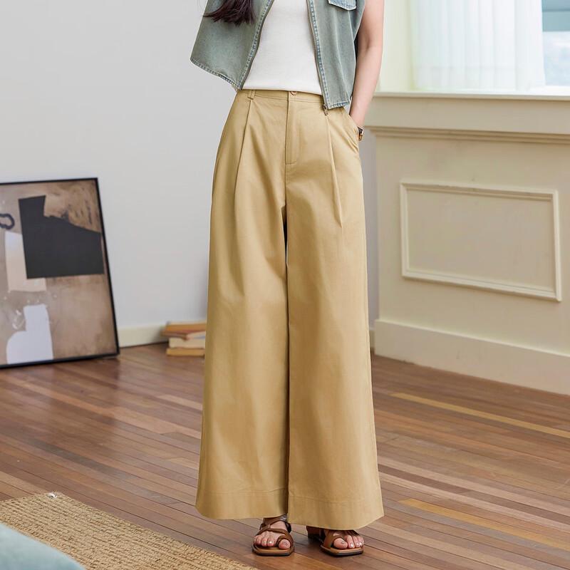 

Demana Women s Soft Cotton Pleated Straight-Leg Cropped Pants XL