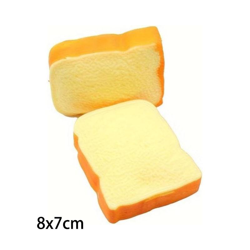 Soft Croissant Toast Sliced Shape Bread Stress Toy Anxiety Relief Fake Food Toy for Kids Adult Tricky Funny Birthday Gifts