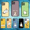 Cartoon Cute Goose  Phone Case For iPhone17,16,15,14,13,12,11 Plus,Pro Max Soft Black Cover