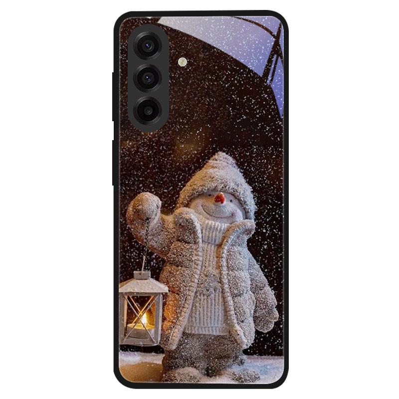 Christmas Style Tempered Glass Case For Samsung Galaxy S24 S22 S21 S23 S25 Ultra Fe Shockproof Cover S25FE S25 Edge Shell Coque