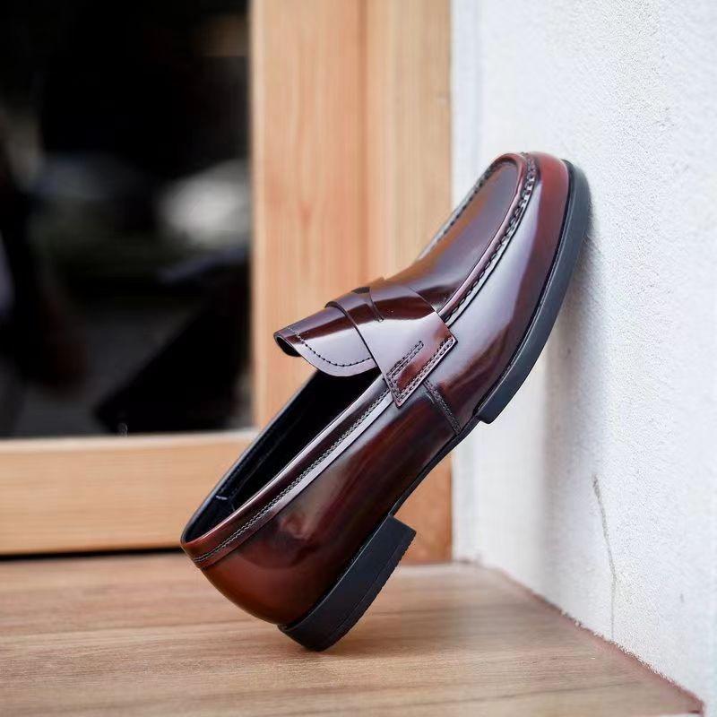 High-end leather shoes men's lazy spring breathable business casual shoes soft-soled versatile Doudou shoes