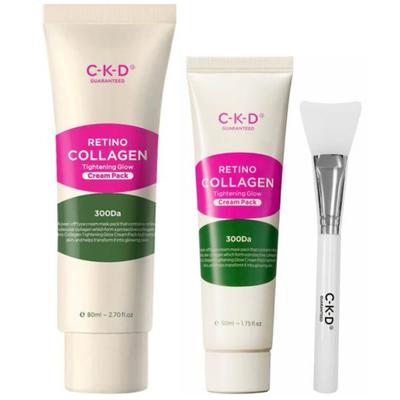 Retino Collagène Crème Pack Éclat Tenseur 80ml/ 50ml + Ensemble de Pinceaux/ Hydratant, Cosmétiques Coréens, Kbeauty