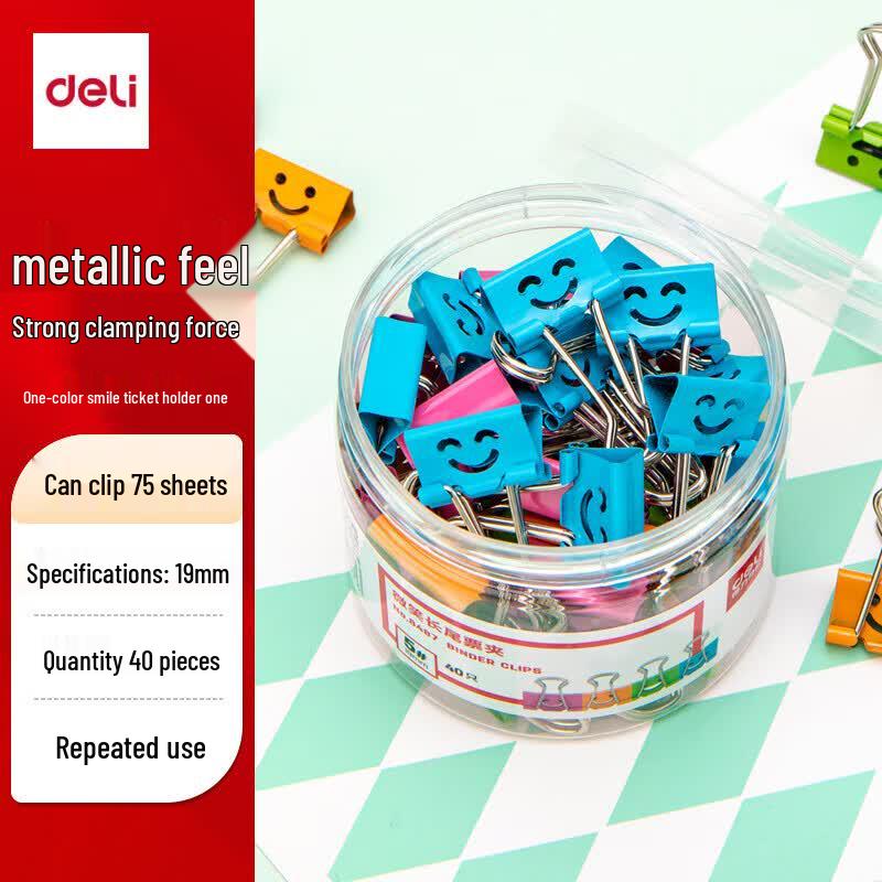 Deli 8487 19mm Mixed Color Binder Clips
