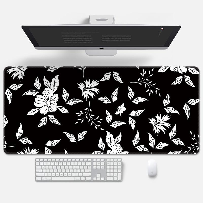 Minimalist texture wind flower mouse pad oversized hand pad non-slip desk pad keyboard pad simple advanced e-sports 800 * 300 * 3mm
