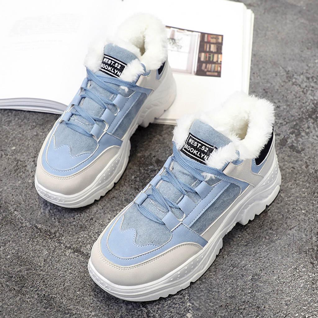 Buy Women Casual Warm Winter Platform Sneakers Plush Snow Foot Shoes Snkrs  Shoes at affordable prices — free shipping, real reviews with photos — Joom