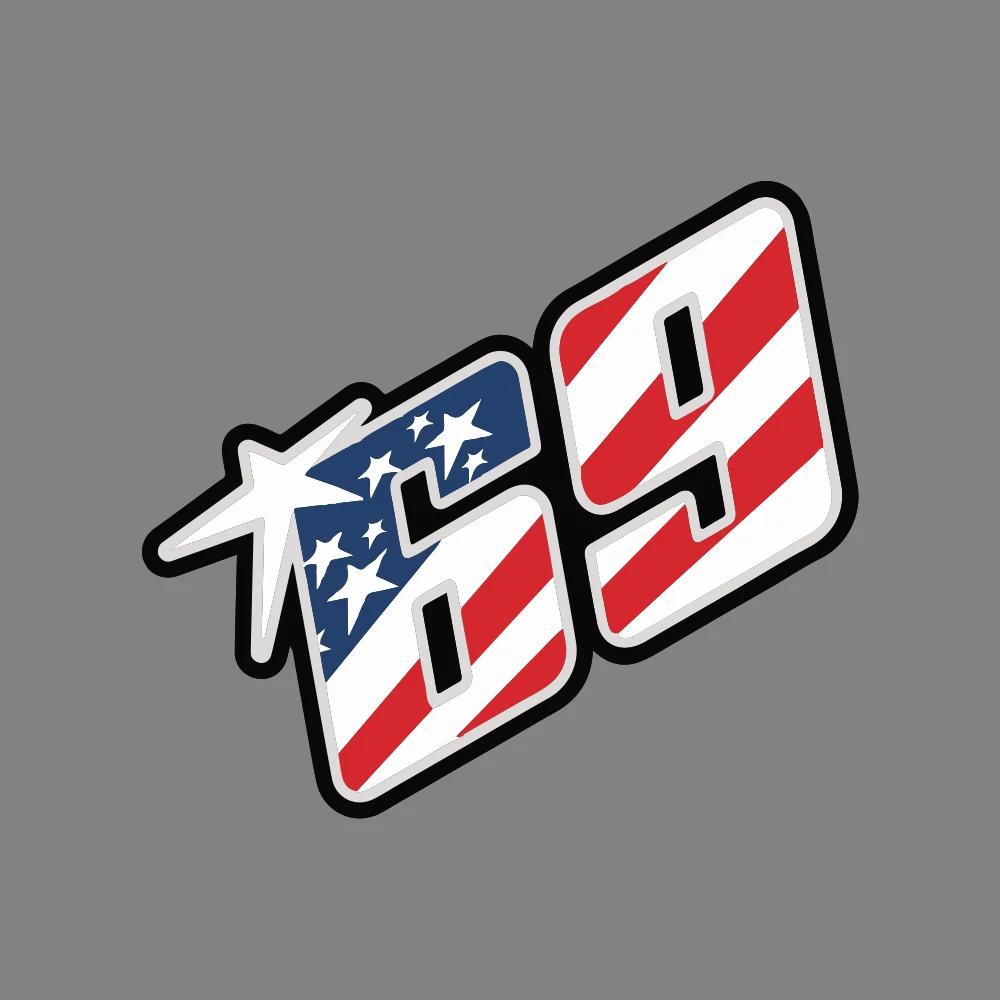 

Motorcycle Stickers USA Flag Number 69 Decoration Fuel Tank Helmet Cover For Honda SP 125 Shine Hero Motor Yamaha Bajaj Kawasaki