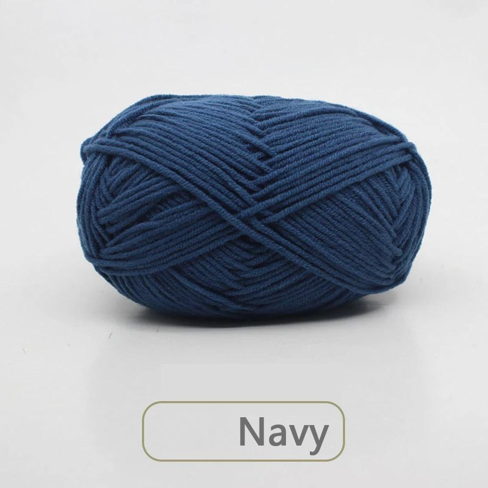 1pc 50g Soft Wool Milk Cotton Yarn Crochet Anti-Pilling Hand Knitting Thread For Cardigan Scarf Hat Baby Sweater Doll Supplies