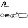 MEREDITH 50PCS Pike Fishing Accessories Connector Pin Bearing Rolling Swivel Stainless Steel Snap Fishhook Lure Swivels Tackle