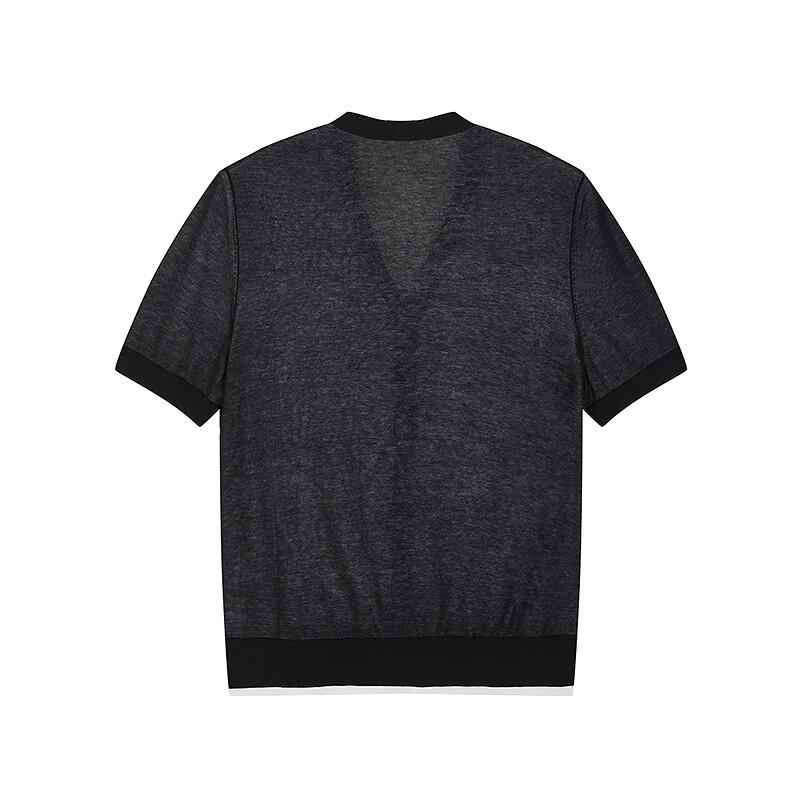 LESS Women's Summer Short Sleeve V-Neck Knit Cardigan