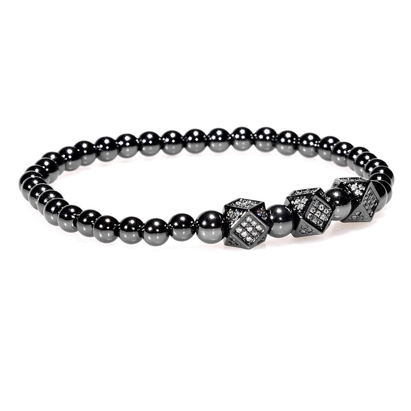 2026 Stretch 3-piece Crown Bracelet Micro-inlaid Bent Pipe Bracelet European and American Style Jewelry