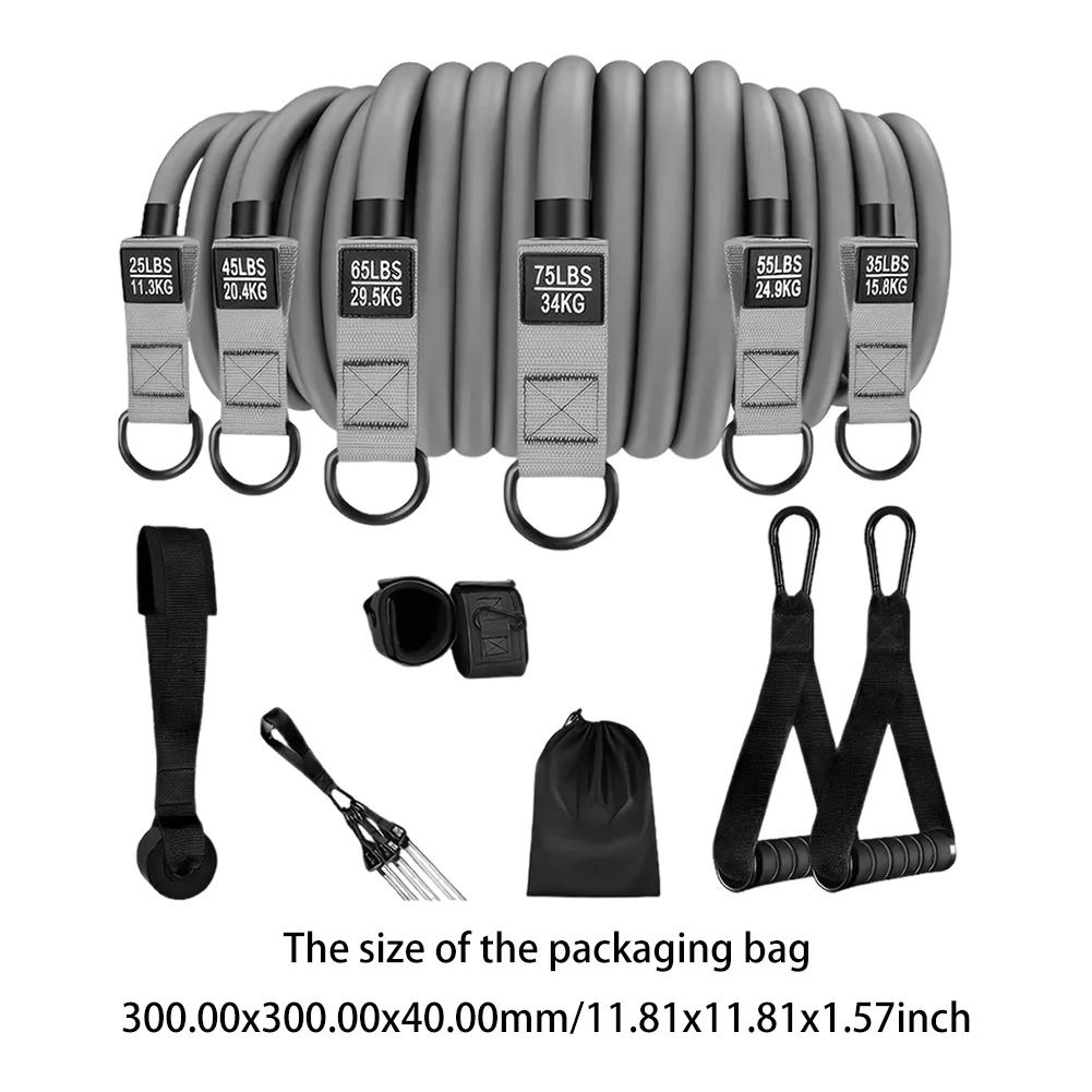 Multifunctional Pilates Bar & Resistance Bands Portable Weighted Exercise Pilates Bar for Women & Men Home Gym Exercise Fitness