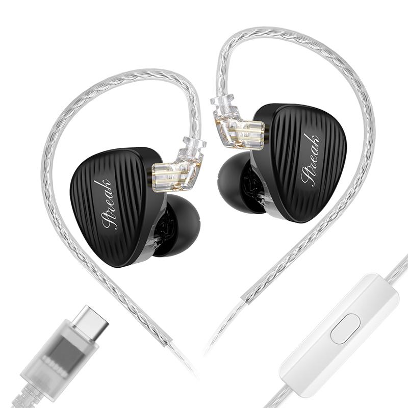 GK STREAK Earphones New-Generation Upgraded Dynamic Driver Unit + Microplate Tweeter Unit Metal Headphone