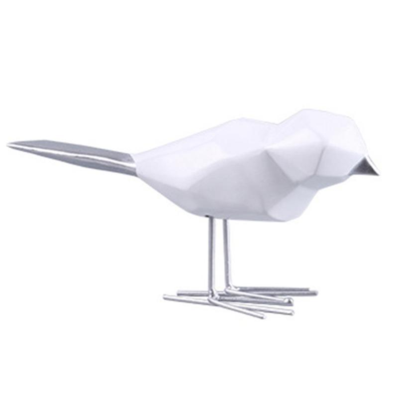 AEE4-Modern Cute Bird Statues European Decorations Geometric Animal Statues Office Sculptures Abstract Decoration