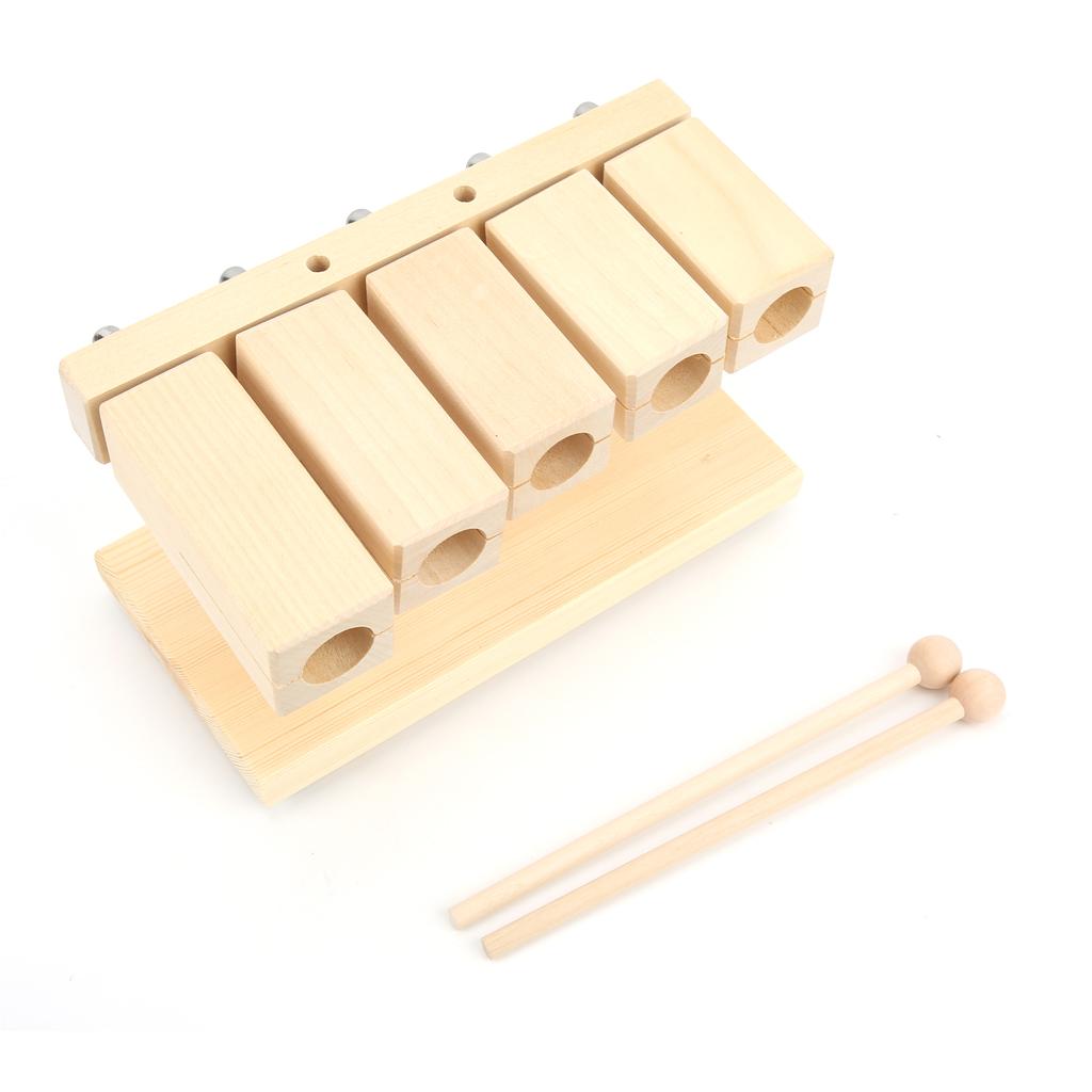 Wood Percussion Block 5 Tones Rhythm Maple Blocks with Hammer for National Opera Music